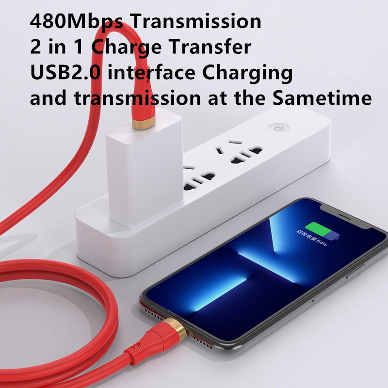 Kabel Data / Charger Usb Tipe c 6A 120W Ekstra Tebal Bahan Silikon Cair Python Untuk Android i-Phone