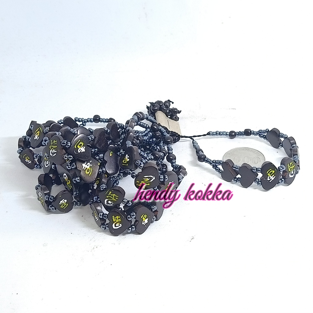 GROSIR 10pcs Gelang kokka kaukah kaoka love manik ukir HTM