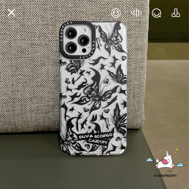 Soft Case Tpu Transparan Motif Kupu-Kupu Untuk iPhone 11 13 12 pro Max XR X XS Max 6 6s 7 8 plus SE 2020