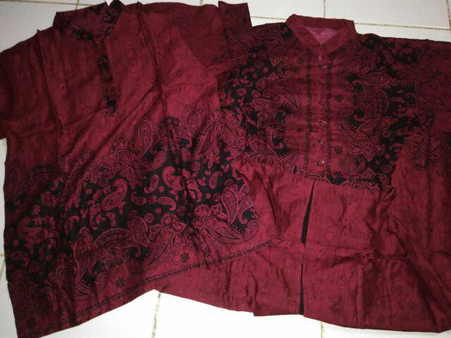 Terlaris Ii Baju Batik Couple Murah Terbaru I Couple Batik Mazaya Maroon I Couple Muslim Terbaru