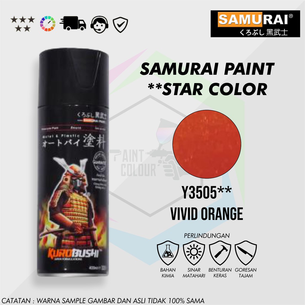 Samurai Paint Y3505** Vivid Orange Cat Semprot/Pylox Helm/Motor/Gundam