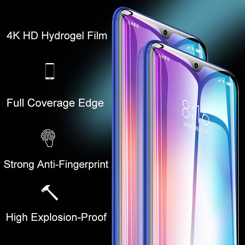 2Pcs Cover Soft Hydrogel Film For Xiaomi Mi 11 Mi 10 Mi 9 9T Pro Mi 8 A3 Screen Protector For Redmi Note 10 9 8 7 K20 K30 Pro 9S