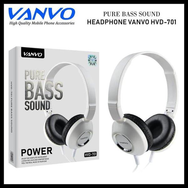 Headphone Vanvo HVD-701 Pure Bass Sound Wired Headphone Bando VANVO High Performance In-Ear