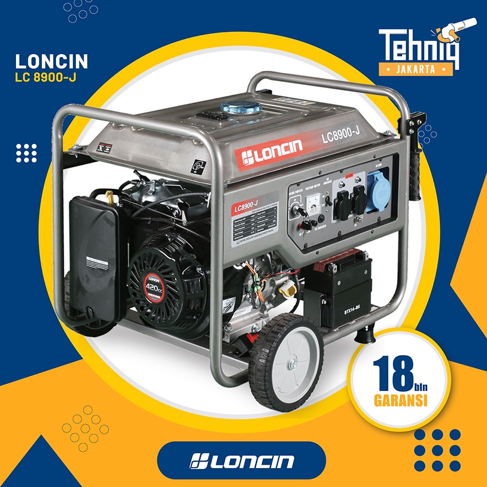 Generator Genset Listrik Bensin LONCIN LC 8900-J Practical Series 6500 Watt