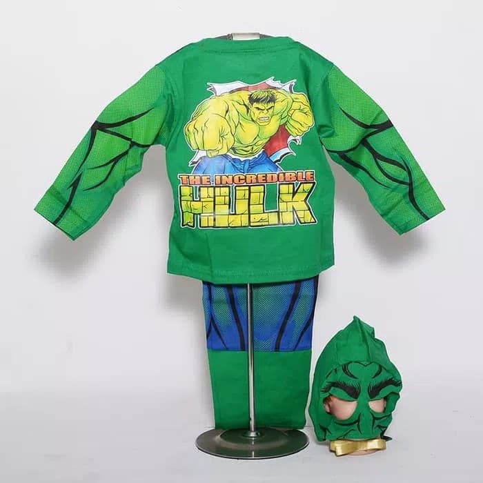 Baju Kostum Anak Hulk II Superhero Setelan Panjang Karakter Avengers