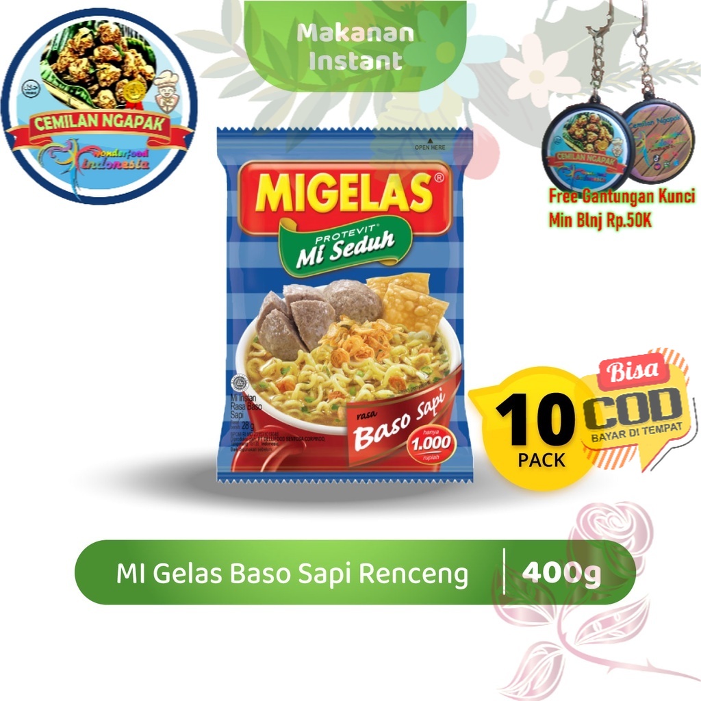 

Migelas Baso Sapi Renceng 10 Sachets @28 Gr - Teman santai
