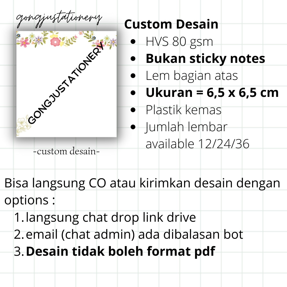 

Custom Memopad 12 lembar - CEK DESKRIPSI