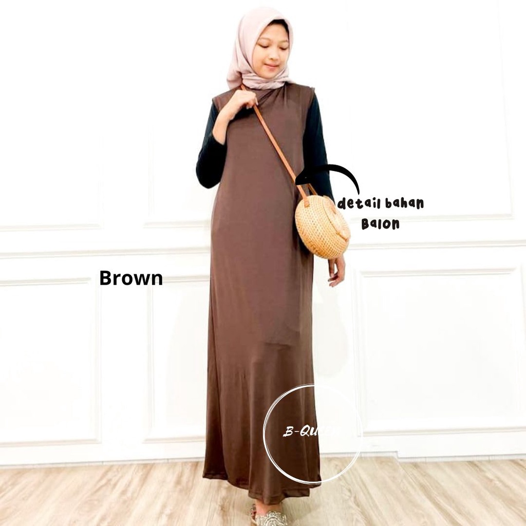 INNER DRESS SPAN SIZE M L XL XXL / GAMIS MANGSET TANPA LENGAN / INNER DRESS SLEEVELEES / INNER DREES TURLENECK TERMURAH (COD )