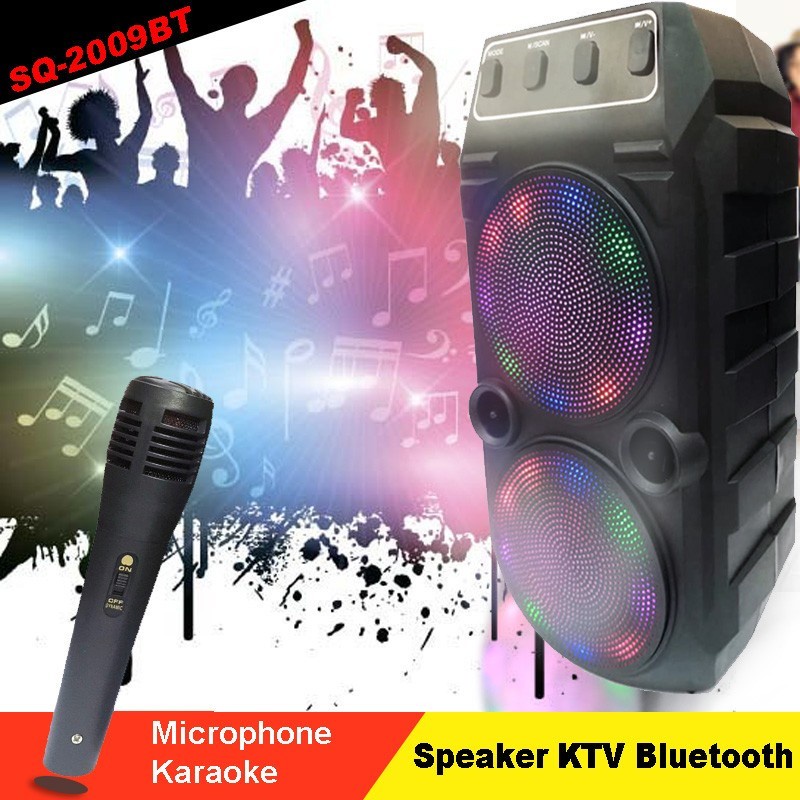 Speaker Bluetooth Portable 3 SQRS-2009 Free Microphone