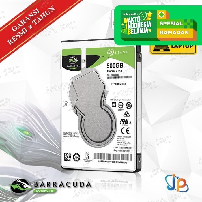 Seagate Laptop Barracuda 500GB 2.5" HDD/HD/Hardisk/Harddisk Internal