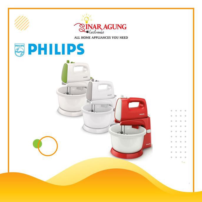 Mixer / Standing Mixer Philips Hr1559 / Hr 1559 Pengaduk Kue - Merah - Promo 