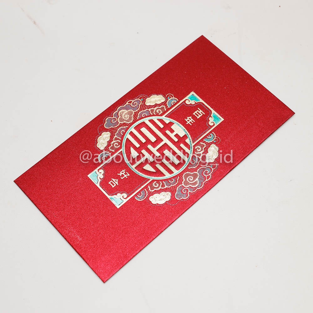 

Angpao maroon isi 6 xuang xi wedding suangsi double happiness love