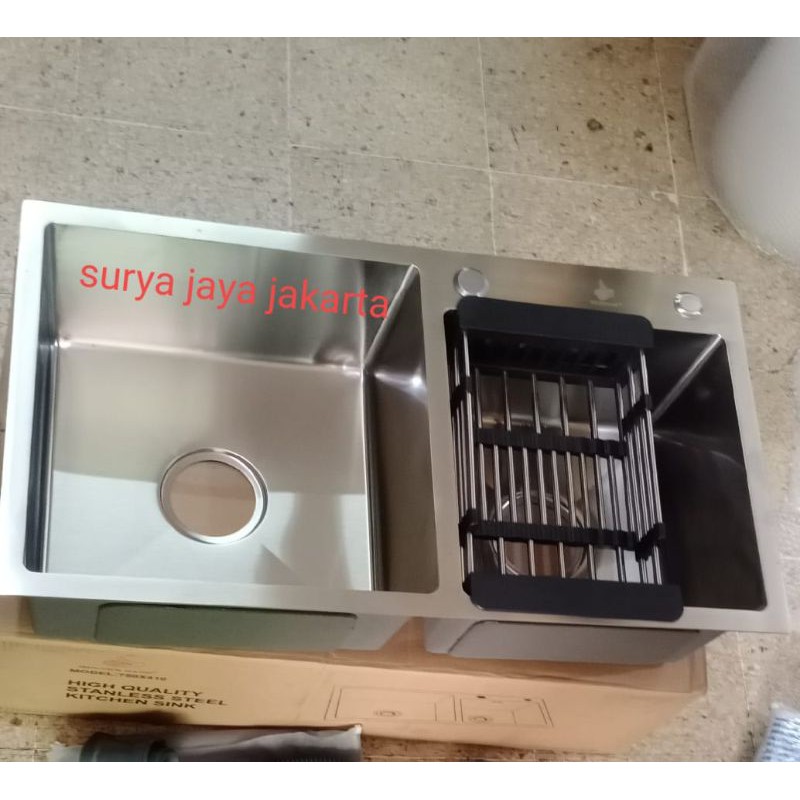 Kitchen sink stainless minimalis GOLDEN HAND 7541 / Kitchen sink minimalis 75 x 41