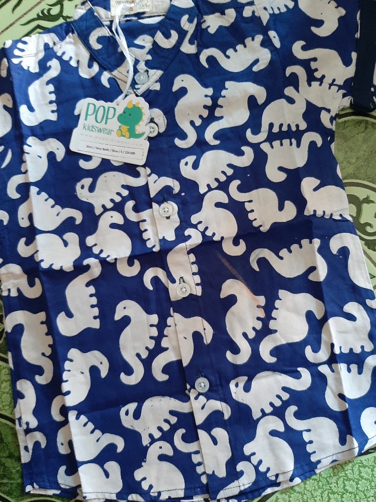 Popkids Shirt – Indra, Nala, Wisnu, Dino Kemeja Batik Anak
