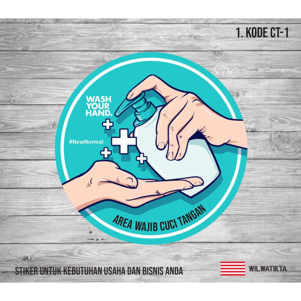 

Stiker Wajib Cuci Tangan new normal ( Min. 2 Pcs )