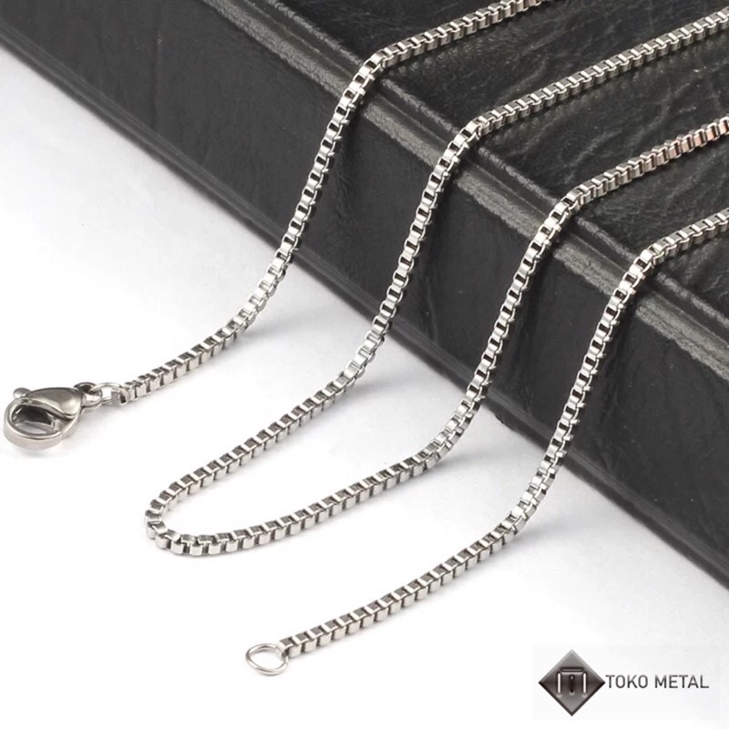 KALUNG TITANIUM RANTAI ITALI ANTI KARAT UNTUK PRIA &amp; WANITA [TOKO METAL]