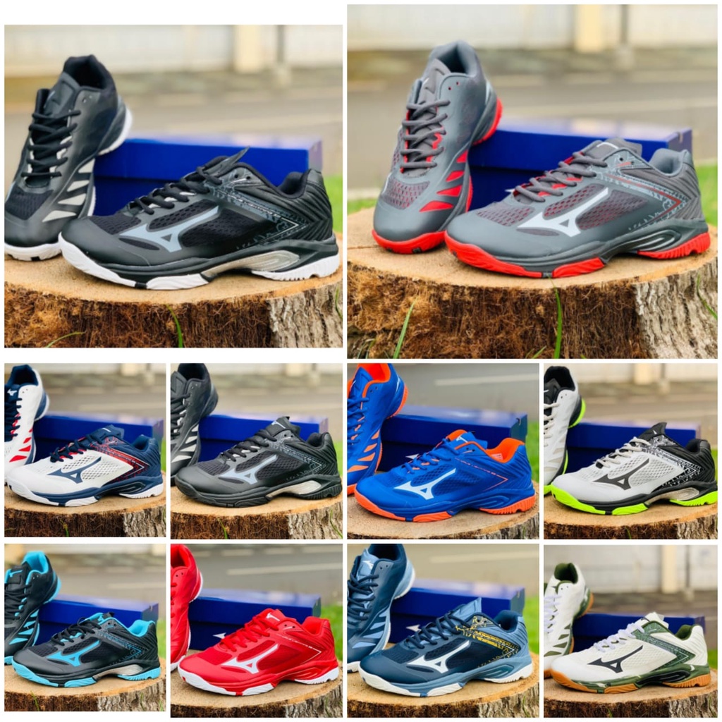 (BAYAR DITEMPAT) DM SEPATU VOLLY MIZUNO WLZ 5 LOW PREMIUM IMPORT VIETNAM VOLI PRIA VOLLEY VOLY VOLLI