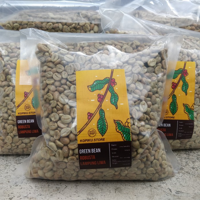 

BIJI KOPI ROBUSTA LAMPUNG 1 KG - NATURAL GREEN BEANS