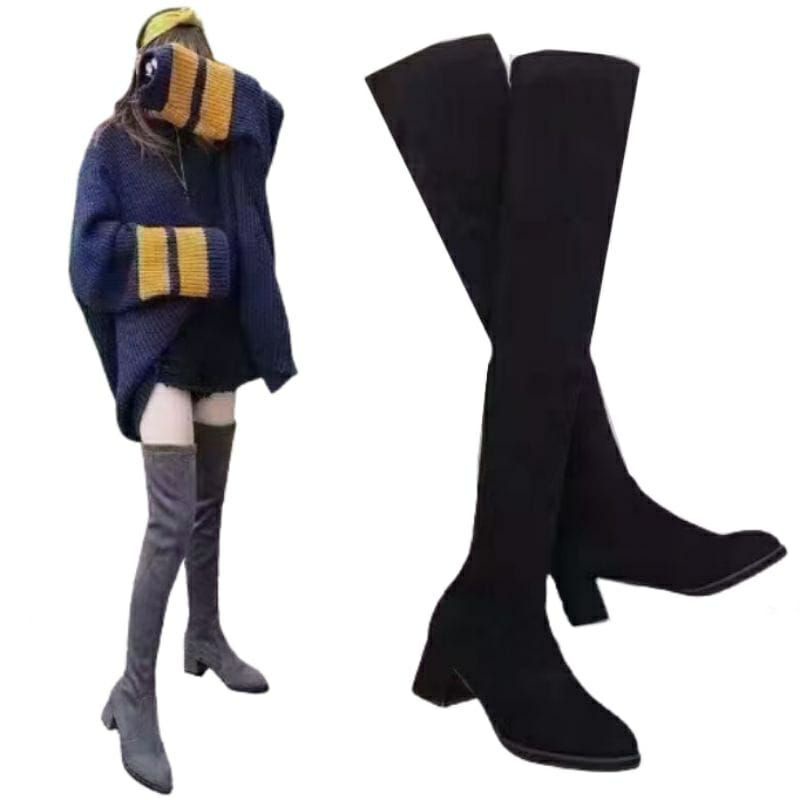 WINTER BOOTS PANJANG SELUTUT B24 IMPORT WANITA ALA KOREA PREMIUM