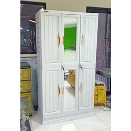 lemari baju plastik 3 pintu napolly moderna / lemari plastik 3 pintu /lemari plastik napolly