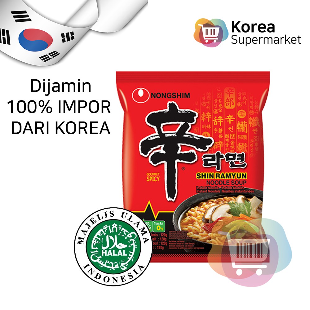 Nongshim SHIN RAMYUN ramen Impor dari Korea 120g/Korea spicy noodle