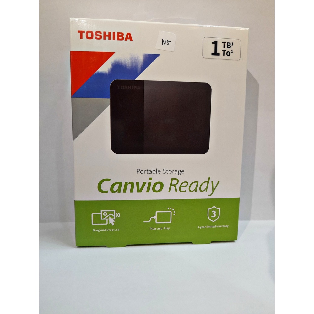 Hdd External - Portable USB 3.0 Toshiba Canvio READY 1 TB - Black