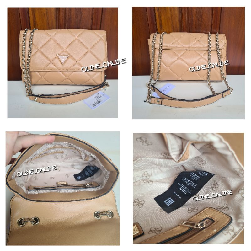 (WODB) tas gs cessily new cesily stripe convertible sling bag cesilly quilted rajut crossbody