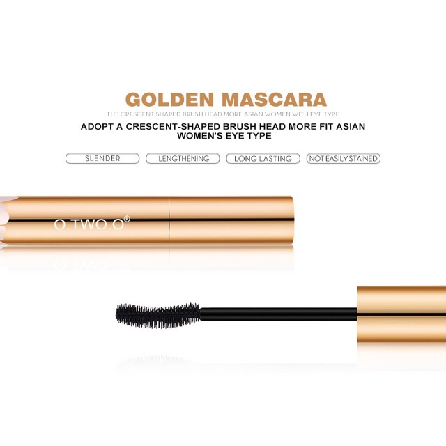 O.TWO.O Gold Mascara Waterproof Long Lasting Curling Eyelash