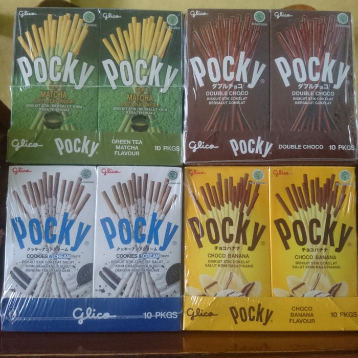 

Pocky choco banana, cookies n cream, matcha, double choco - Cookies N Cream