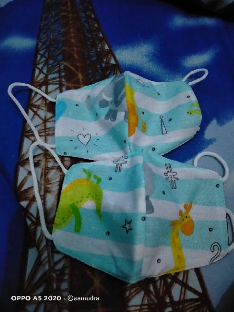 Masker Kain Anak Earloop 2 Lapis Bahan Katun 2-10 Tahun Termurahh