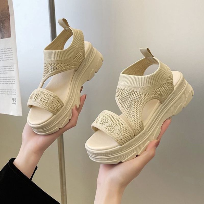 RYX - Netted Dot Sandal Slip On Wanita Fashion Casual - Ori Import