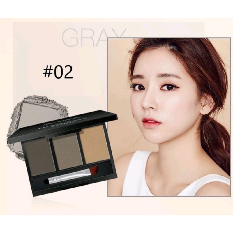 LAMEILA 3605 EYEBROW POWDER 3 COLORS WATERPROOF &amp; LONG LASTING