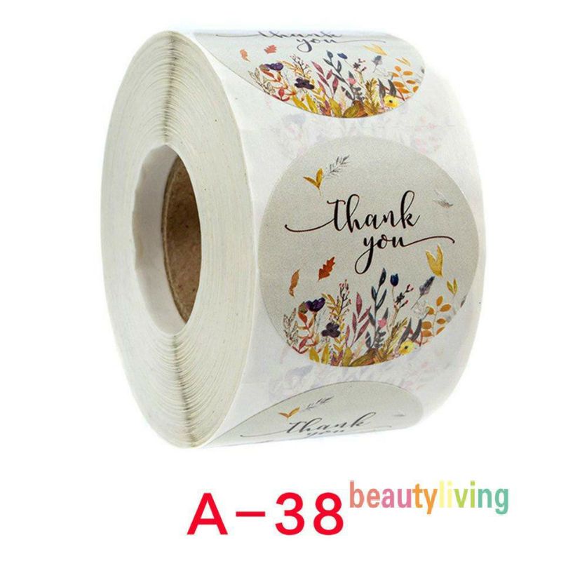 [MYUME.STORE] 500 pcs Stiker thank you/segel thank you/thanks for order/ label online shop-T