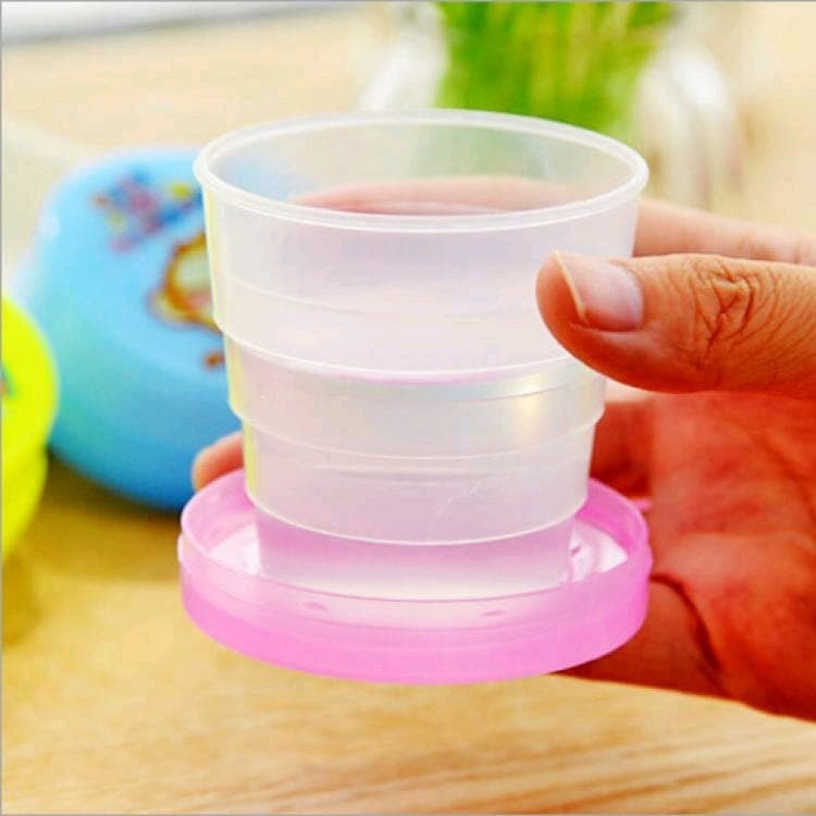 Gelas Lipat Portable Botol Travel Anak Kartun Karakter Travelling Cup Mug Bottle