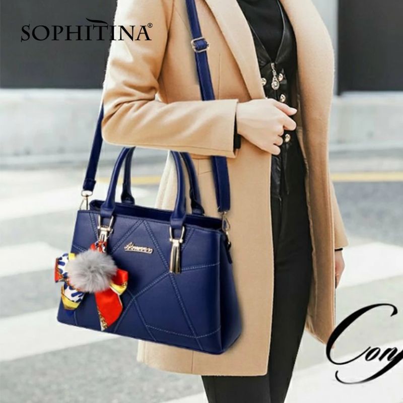 SKY - Tas Handbag / Bahu / Tote Simple Elegan Warna Polos Untuk Wanita Q209