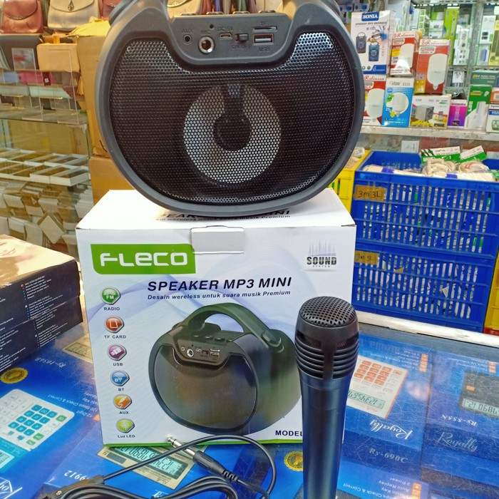 Speaker Bluetooth Karaoke Fleco F-1421 - Speaker Tengteng Karaoke