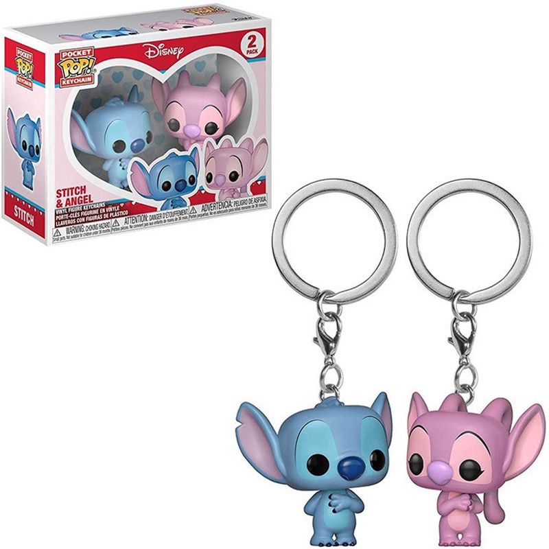 Funko POP Gantungan Kunci Bentuk Boneka Stitch Bahan PVC Untuk Hadiah Ulang Tahun Anak / Dewasa