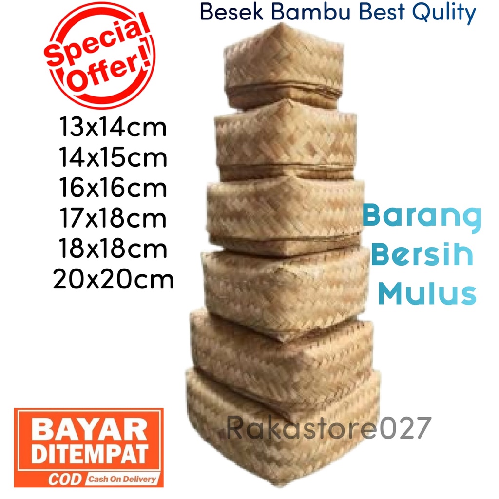 Terlaris Bisa Cod BESEK BAMBU 20X20  / BESEK ANYAMAN BAMBU MURAH