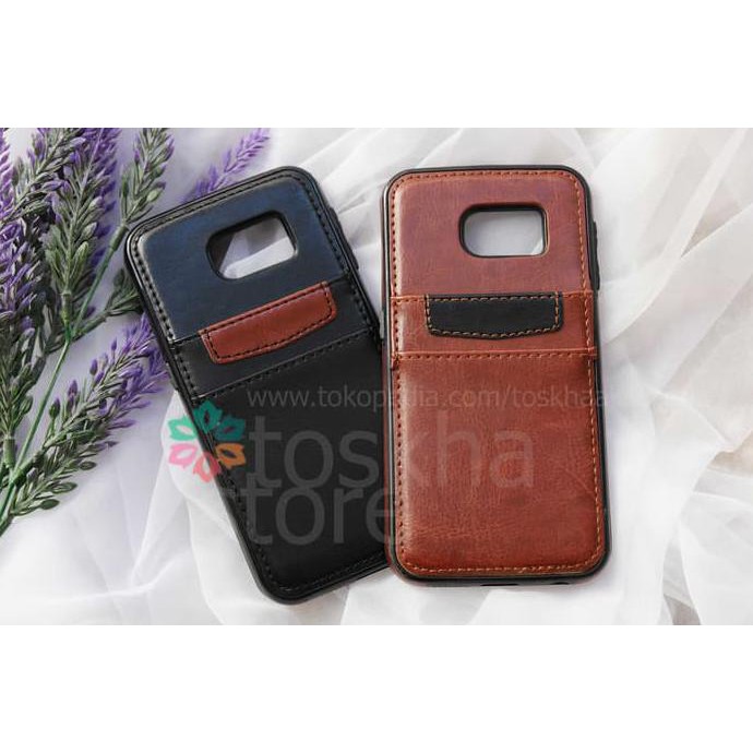 CHASING DAN COVER LEATHER CASE SAMSUNG S7 EDGE WITH CARD SLOT BACA.1
