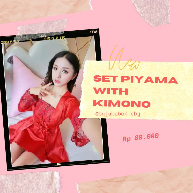 PIYAMA KIMONO SATIN IMPORT