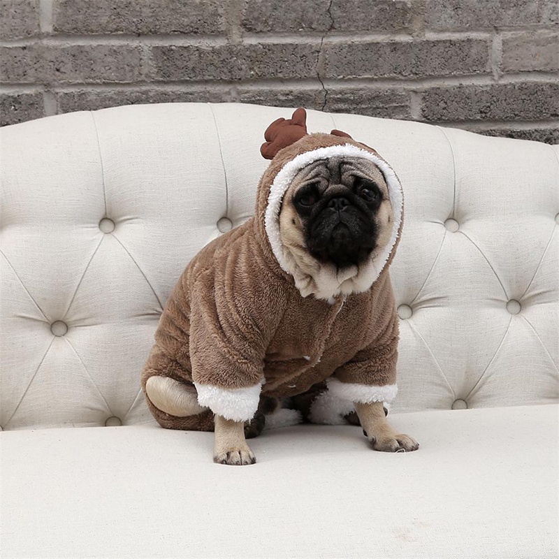 ★〓YUFeiPet〓★ Christmas Halloween Pet Costumes Cats and Dogs Fall/Winter Coat Warm Elk Transformation Costumes