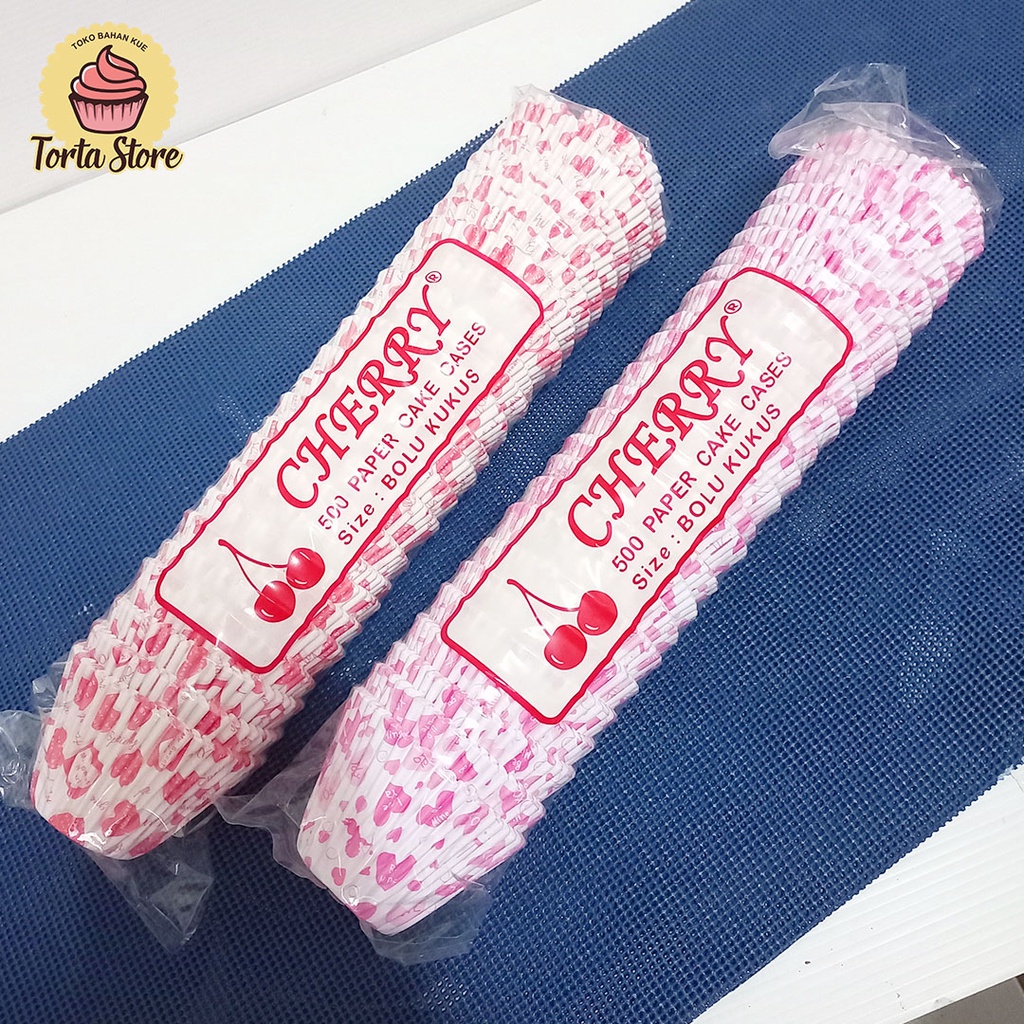 Cherry Paper Cake Cases Paper Cup Bolu Kukus FLORAL