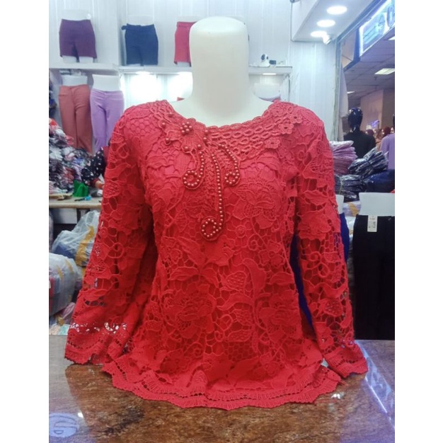 Atasan brokat import blus Aurum blus pesta