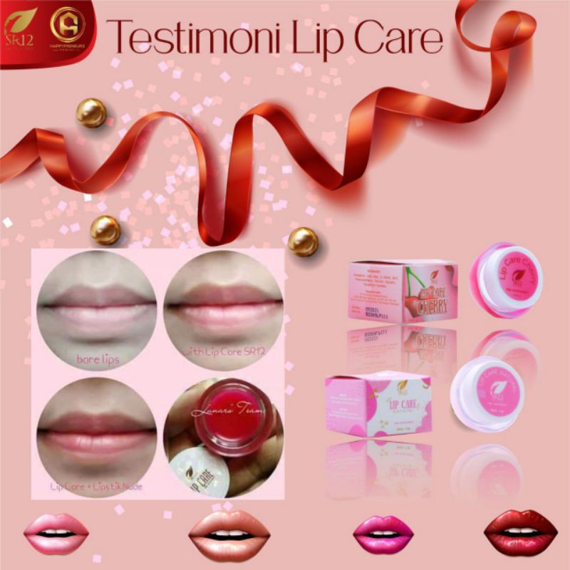 LIP CARE SR12 CHERRY / PENCERAH BIBIR HITAM / PELEMBAB BIBIR / LIP BALM ANAK SEKOLAH / PEMERAH BIBIR PERMANEN