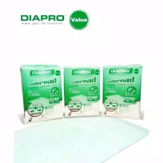 DIAPRO Underpad XL (60x90cm) isi 10pcs &amp; Baby Underpad (60x45cm) isi 20pcs