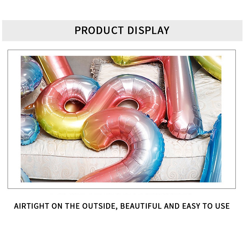 COD✨1 Pcs Balon 32 inch digital aluminium foil aluminium film balon gradien warna pesta ulang tahun pengakuan pernikahan pernikahan