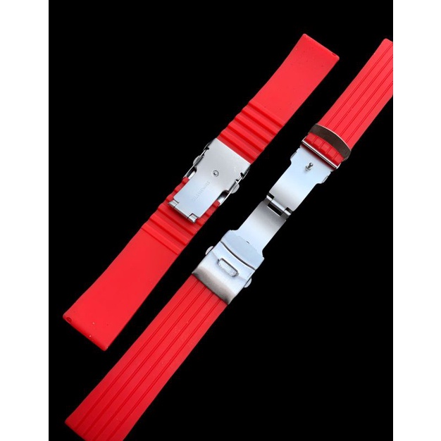 Strap Tali jam tangan Karet Ruber merah keren