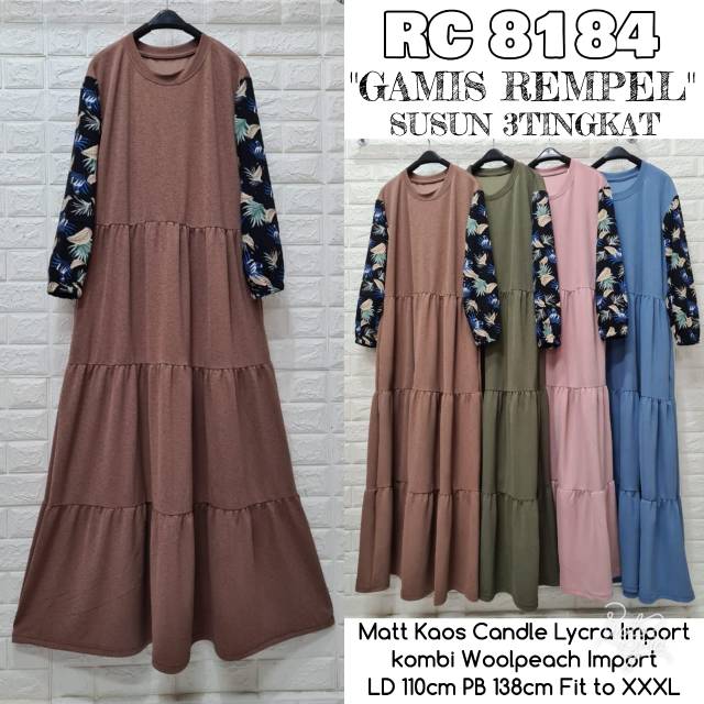 GAMIS REMPEL SUSUN 3 TINGKAT