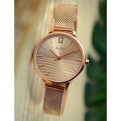 [ PROMO ] Jam Tangan Wanita Alba Fashion AH8720X1 AH872 Stainless Steel Original Garansi Resmi