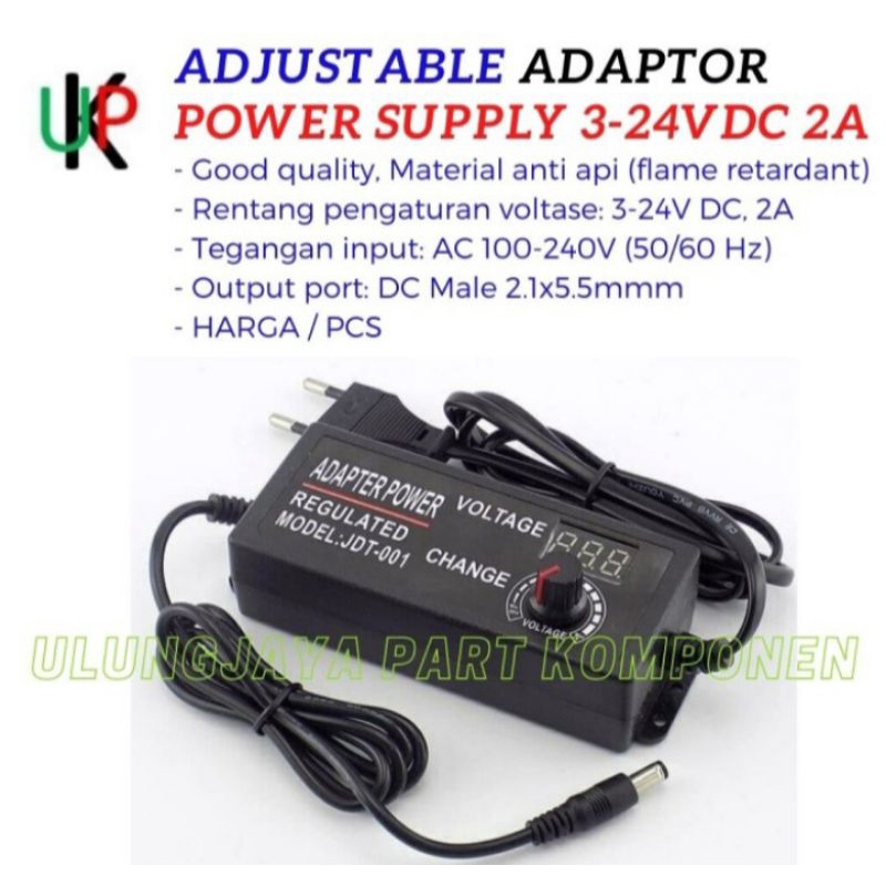 adaptor regulator power supply 3-24V 2A adjustable power supply
